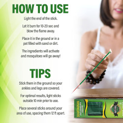 Varillas de incienso repelente de mosquitos | Repelente de incienso para insectos