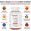 iRestore Vitaminas para el cabello, gomitas veganas de biotina para la piel del cabello y las uñas, gomitas para el cabello,