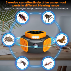 Enchufe ultrasónico repelente de plagas | Dispositivo de control de plagas de roedores e insectos