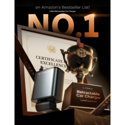 LISEN - Cargador retráctil para automóvil