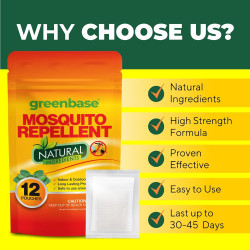 Paquete de 12 bolsas repelentes de mosquitos | Bolsas de repelente para interiores o exteriores