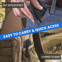 Cuchillo de bolsillo genial para defensa personal | Ideal para defensa o camping