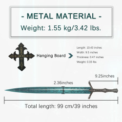 Espada de Luz de luna de Ludwig |Espada sin filo para cosplays o para coleccionar