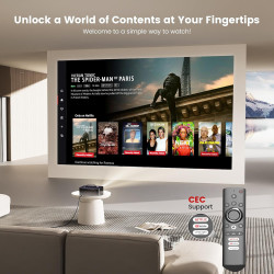 Proyector para exteriores 4K con WiFi y Bluetooth