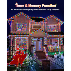 900 luces de Navidad de 355 pies | Impermeables y con temporizador