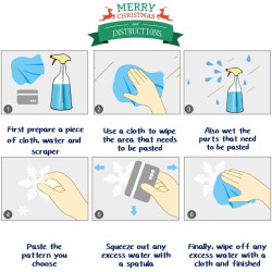 XIMISHOP - 82 calcomanías para ventana con diseño de Navidad | Calcomanias con diseño vaideño para ventanas