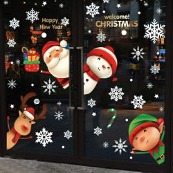 XIMISHOP - 82 calcomanías para ventana con diseño de Navidad | Calcomanias con diseño vaideño para ventanas