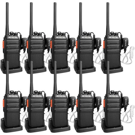 Retevis H-777S Walkie Talkies para adultos, radio de 2 vías de largo alcance, Walkie Talkies con auricular y juego de micrófono,