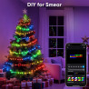 Ollny Luces de Navidad inteligentes | Luces de navidad con temporizador y colores personalizables