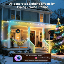 Ollny Luces de Navidad inteligentes | Luces de navidad con temporizador y colores personalizables