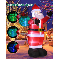 Papá Noel inflable gigante | Decoracion inflabe de papa noel inflable para jardin