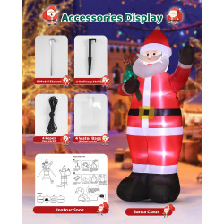 Papá Noel inflable gigante | Decoracion inflabe de papa noel inflable para jardin