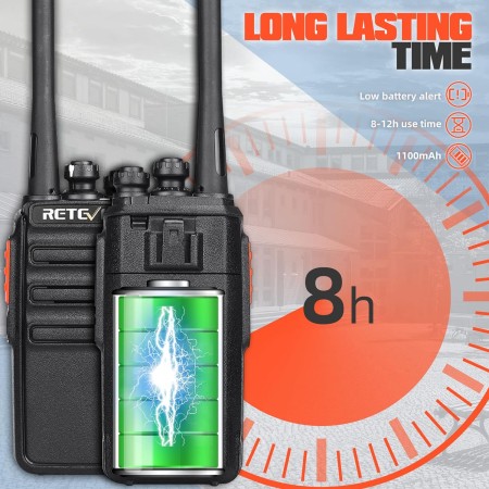 Retevis H-777S Walkie Talkies para adultos, radio de 2 vías de largo alcance, Walkie Talkies con auricular y juego de micrófono,