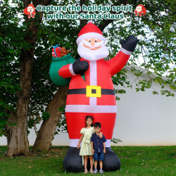 Papá Noel inflable gigante | Decoracion inflabe de papa noel inflable para jardin