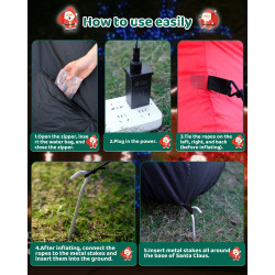 Papá Noel inflable gigante | Decoracion inflabe de papa noel inflable para jardin