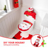 JOYIN Juego de decoración de baño de 5 piezas con temática navideña | Juego de baño de santa claus para decoracion navideña