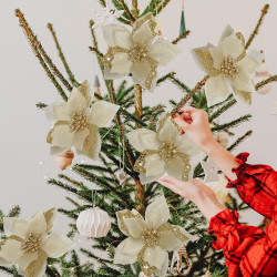 Flores de Pascua artificiales | Flores de pascua para decoraciones de dias festivos