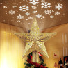 Ornamento de estrella de navidad con luces |Ornamento de estrella para arbol con luces LED integradas
