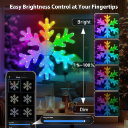 Probro Luces de copo de nieve LED inteligentes | Con mas de 105 modos de luces