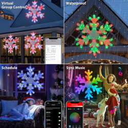 Probro Luces de copo de nieve LED inteligentes | Con mas de 105 modos de luces