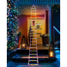 Toodour Luces LED de Navidad en forma de escalera | Luces LED de escalera con muñeco de Santa claus incluido