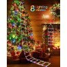 Toodour Luces LED de Navidad en forma de escalera | Luces LED de escalera con muñeco de Santa claus incluido