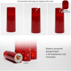 Velas LED sin llama con temporizador | Velas LED navideñas sin necesidad de fuego