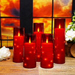 Velas LED sin llama con temporizador | Velas LED navideñas sin necesidad de fuego