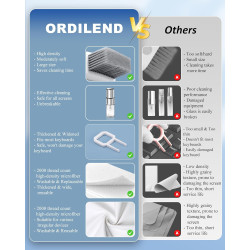 Kit de limpieza de teclado, limpiador de laptop, herramienta de cepillo de limpieza de pantalla de computadora 10 en 1