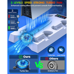 Estación de enfriamiento PS5/PS5 slim | Estacion de enfiramento para ps5 y ps5 slim con espacios para controles
