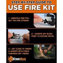 Pulsera de supervivencia | Con compas e iniciador de fuego