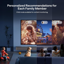 Aurzen BOOM Mini Proyector portátil inteligente compatible con Google TV 4K con WiFi y Bluetooth