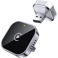 Teeran Adaptador inalámbrico CarPlay 2025 actualizado con cable CarPlay a inalámbrico