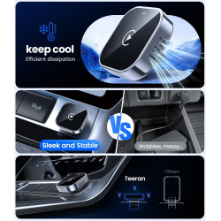 Teeran Adaptador inalámbrico CarPlay 2025 actualizado con cable CarPlay a inalámbrico