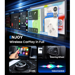 Teeran Adaptador inalámbrico CarPlay 2025 actualizado con cable CarPlay a inalámbrico