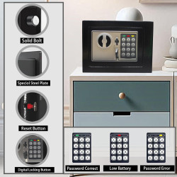 Caja de seguridad digital electrónica con teclado de bloqueo de lujo