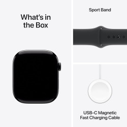Apple Watch Series 10 (46 mm, GPS) con caja de aluminio negro azabache