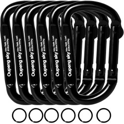 Mosquetón de 6 piezas | Con uso de gancho, clip o sujetador