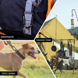 Mosquetón de 6 piezas | Con uso de gancho, clip o sujetador