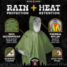 Don't Die In The Woods - Poncho de emergencia de lluvia y calor | Poncho impermeable y calido de emergencia