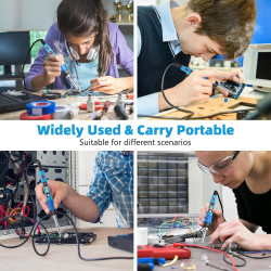 Kit de cautín tipo lápiz digital LCD con calentador de cerámica