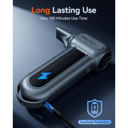 WOLFBOX MF100 - Plumero de aire eléctrico de 150000 RPM Super Power inalámbrico