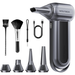 WOLFBOX MF100 - Plumero de aire eléctrico de 150000 RPM Super Power inalámbrico