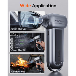 WOLFBOX MF100 - Plumero de aire eléctrico de 150000 RPM Super Power inalámbrico