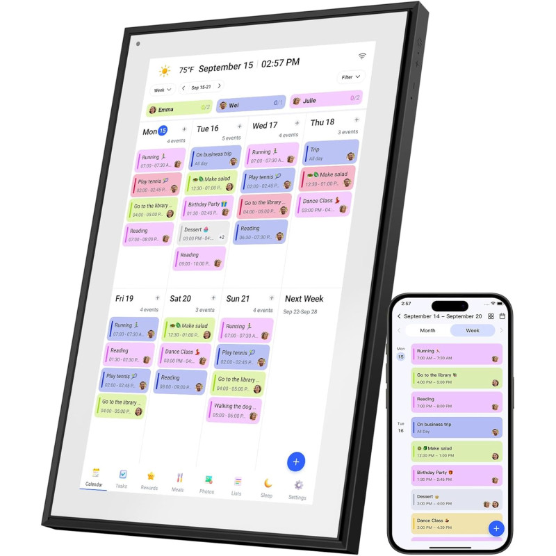 Calendario digital de 21.5 pulgadas