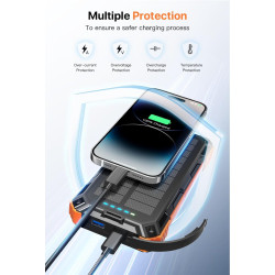 Power Bank 49800mAh Cargador solar inalámbrico | Con carga solar y varios puertos