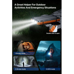 Power Bank 49800mAh Cargador solar inalámbrico | Con carga solar y varios puertos