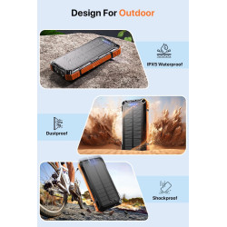 Power Bank 49800mAh Cargador solar inalámbrico | Con carga solar y varios puertos