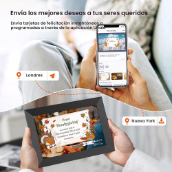 BIGASUO Marco de fotos digital WiFi de 10.1 pulgadas