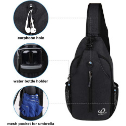 Waterfly - Mochila cruzada tipo bandolera para viajes |  Mochila cruzada liviana para viajes o camping